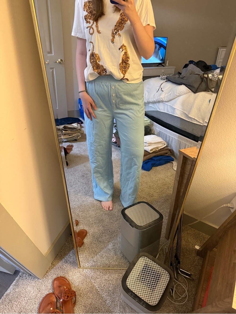 Fancy Ice Blue Boxer Pants M/L
